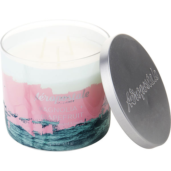 14.5 Oz Soy Wax Blend 3 Wick Candle - Magnolia & Grapefruit