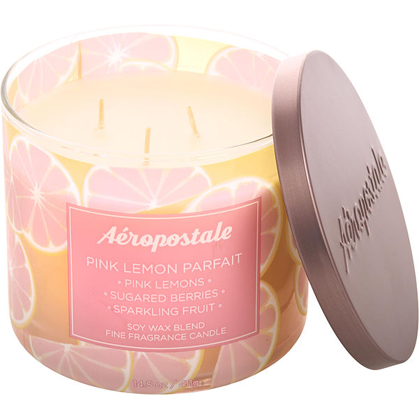 14.5 Oz Soy Wax Blend 3 Wick Candle - Pink Lemon Parfait