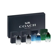 4 X 4.5 ML MINI SET FOR MEN: 2 X COACH EAU DE TOILETTE + BLUE EAU DE TOILETTE + GREEN EAU DE TOILETTE