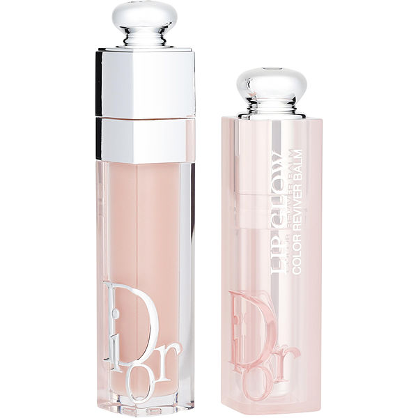 Dior Addict Lip Reviver Duo (1x Lip Glow Balm #001, 1x Lip Maximizer #001) 2pcs