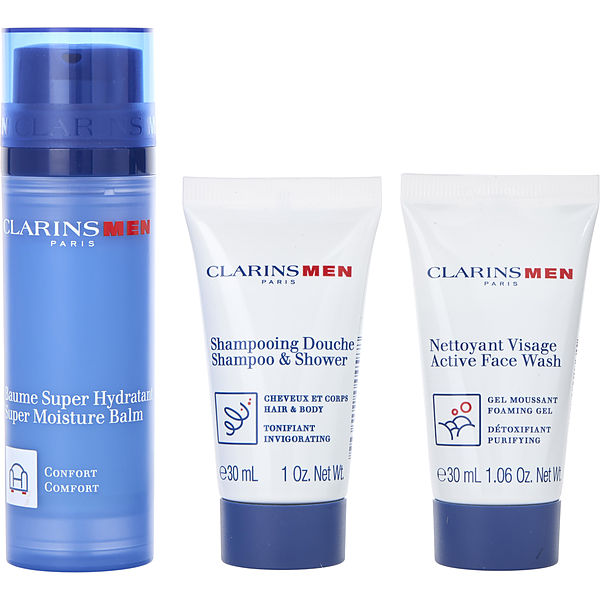 Men Super Moisture Balm 50ml + Active Fash Wash 30ml + Shampoo 30ml 3pcs