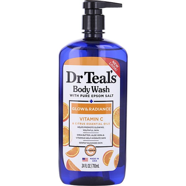 Body Wash With Pure Epsom Salt - Glow & Radiance With Vitamin C & Citrus Essential Oils 710ml/24oz