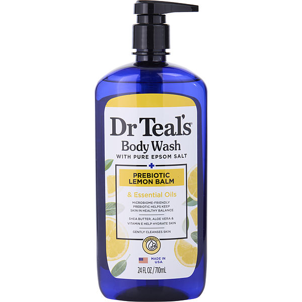 Body Wash With Pure Epsom Salt - Prebiotic Lemon Balm With Sage & Thyme Essential Oils 710ml/24oz
