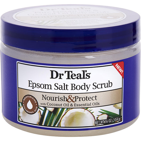 Epsom Salt Body Scrub - Nourish & Protect With Coconut Oil & Essential Oils 454g/16oz