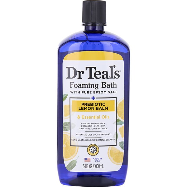 Foaming Bath With Pure Epsom Salt Prebiotic Lemon Balm With Sage & Thyme Essential Oils 1000ml/34oz