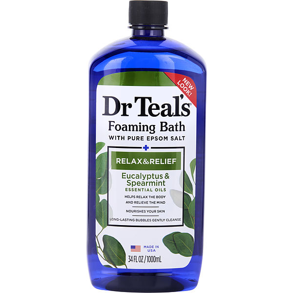 Foaming Bath With Pure Epsom Salt Relax & Relief With Eucalyptus & Spearmint 1000ml/34oz