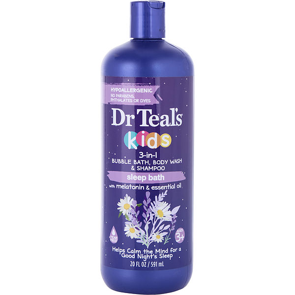 Kids 3-In-1 Bubble Bath, Body Wash & Shampoo Sleep Bath With Melatonin & Essential Oils 591ml/20oz