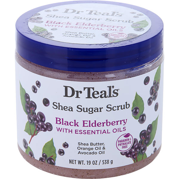 Shea Sugar Scrub - Black Elderberry With Essential Oils 538g/19oz
