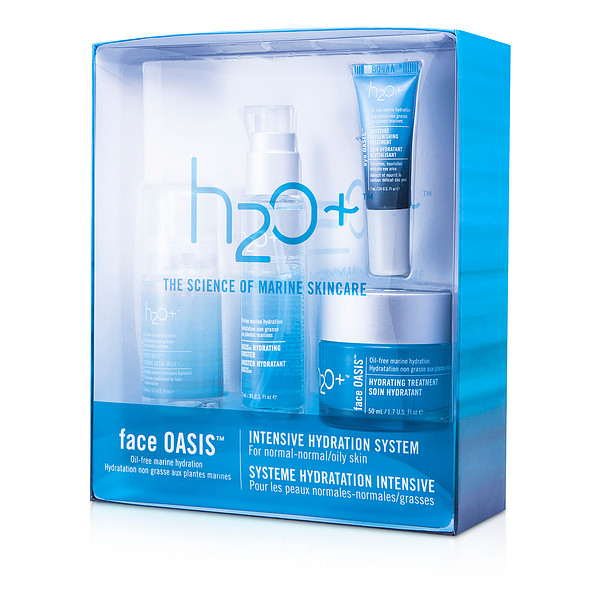 Face Oasis Intensive Hydration System: Hydrating Treatment + Oasis Mist + Hydrating Booster + Eye Moisture Replenishing Treatment (For Normal/ Oily Skin) 4pcs