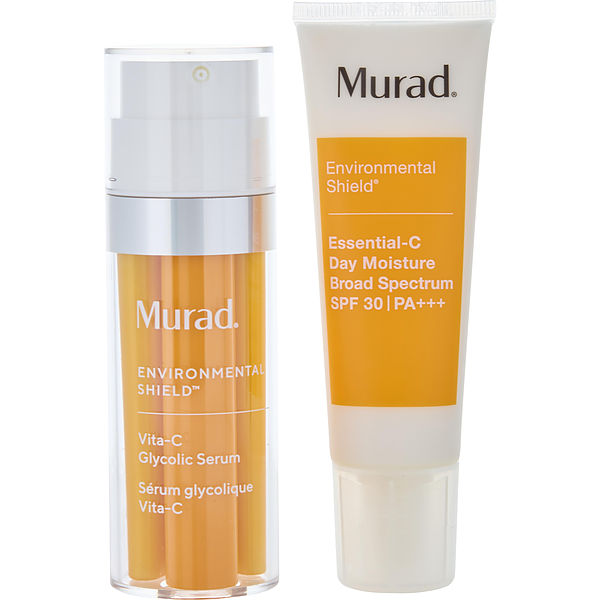 The Power Brightener Set: Vitamin C Glycolic Serum 1oz + Essential C Day Moisture Spf 30 1.7oz 2pcs