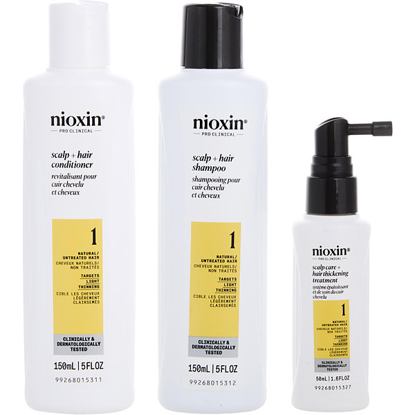 Set-3 Piece Full Kit System 1 With Cleanser Shampoo 5 Oz & Scalp Therapy Conditioner 5 Oz & Scalp Treatment 1.7 Oz