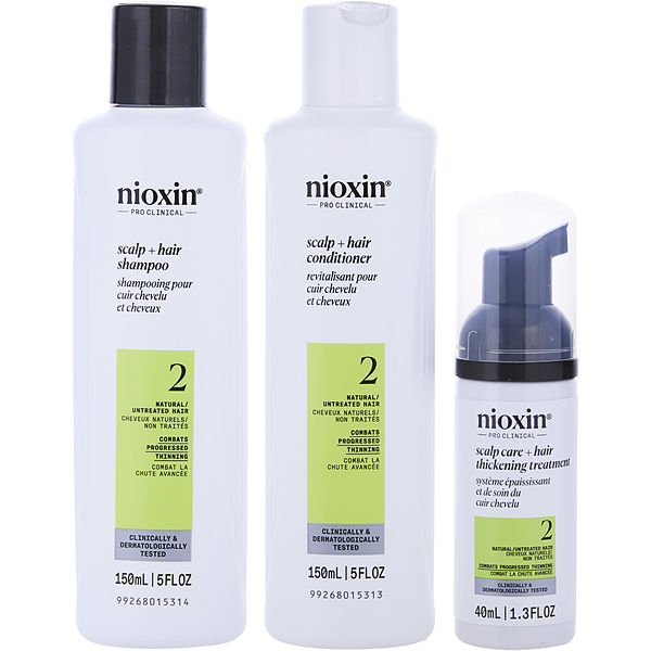 Set-3 Piece Full Kit System 2 With Cleanser Shampoo 5 Oz & Scalp Therapy Conditioner 5 Oz & Scalp Treatment 1.3 Oz