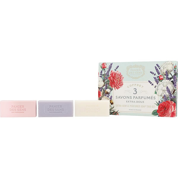 Extra-Gentle Perfumed Soap Trio Set: Cotton Flower + Blue Lavender + Rose Nectar 3x100g/3.5oz