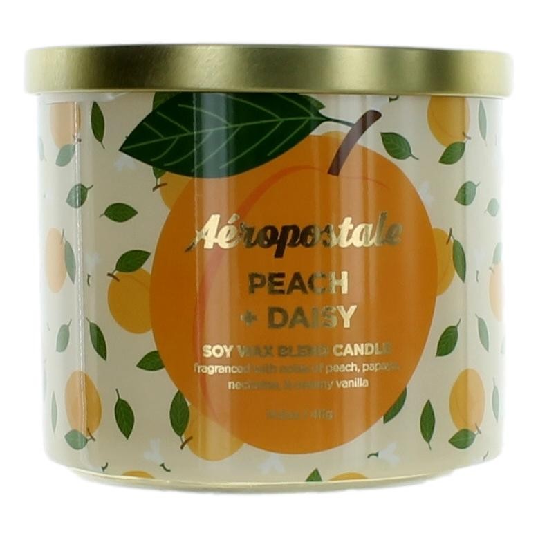 14.5 Oz Soy Wax Blend 3 Wick Candle - Peach & Daisy