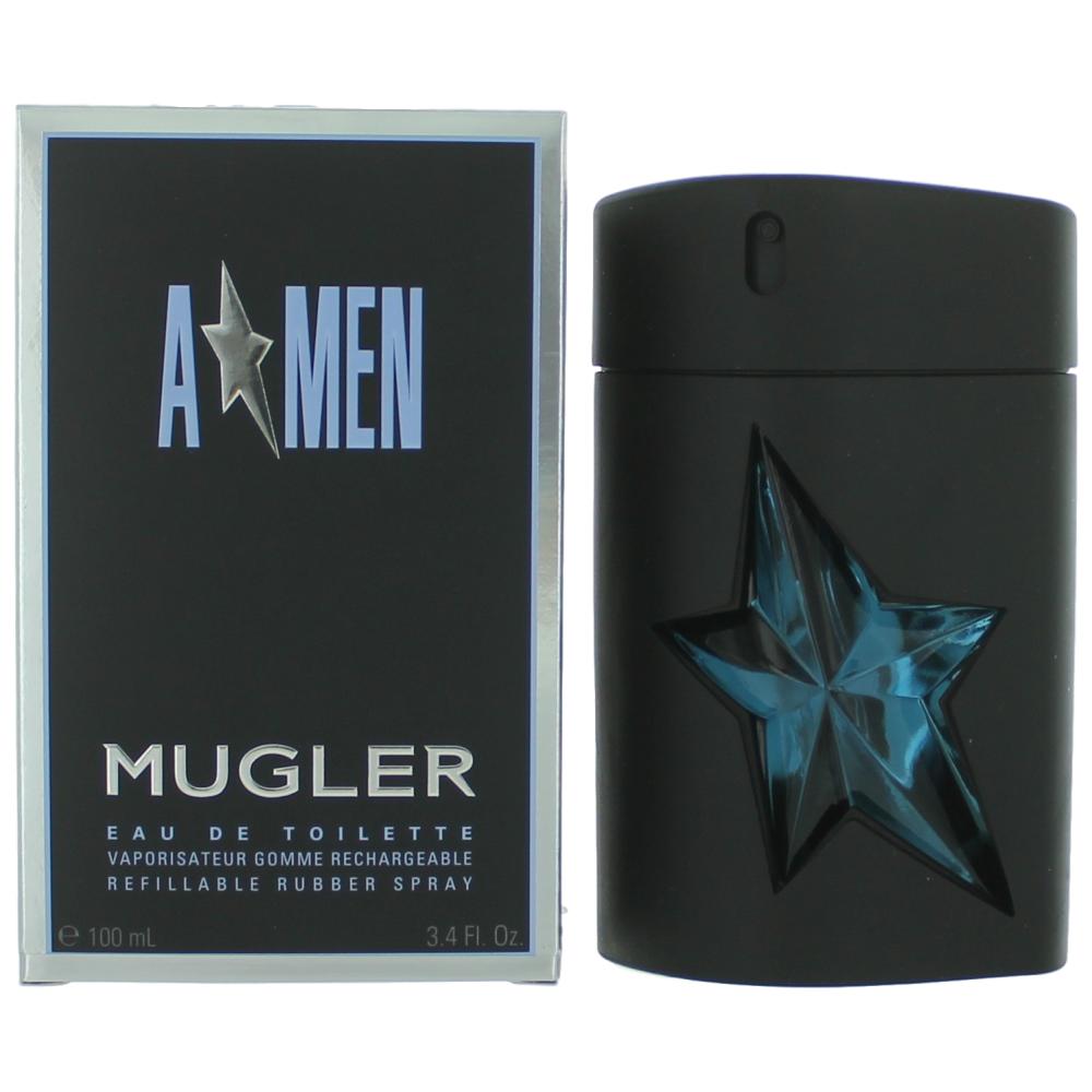 3.4 Oz Eau De Toilette Refillable Rubber Spray For Men