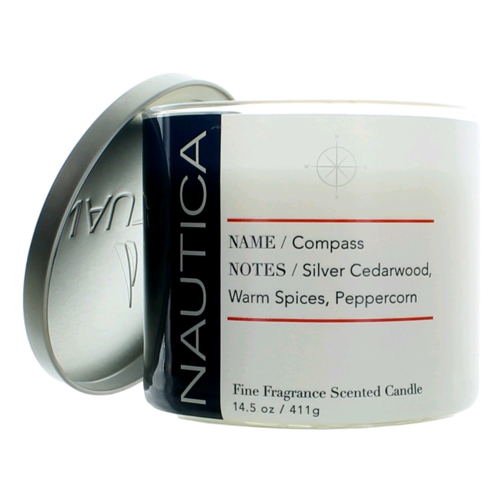 14.5 Oz Soy Wax Blend 3 Wick Candle - Compass