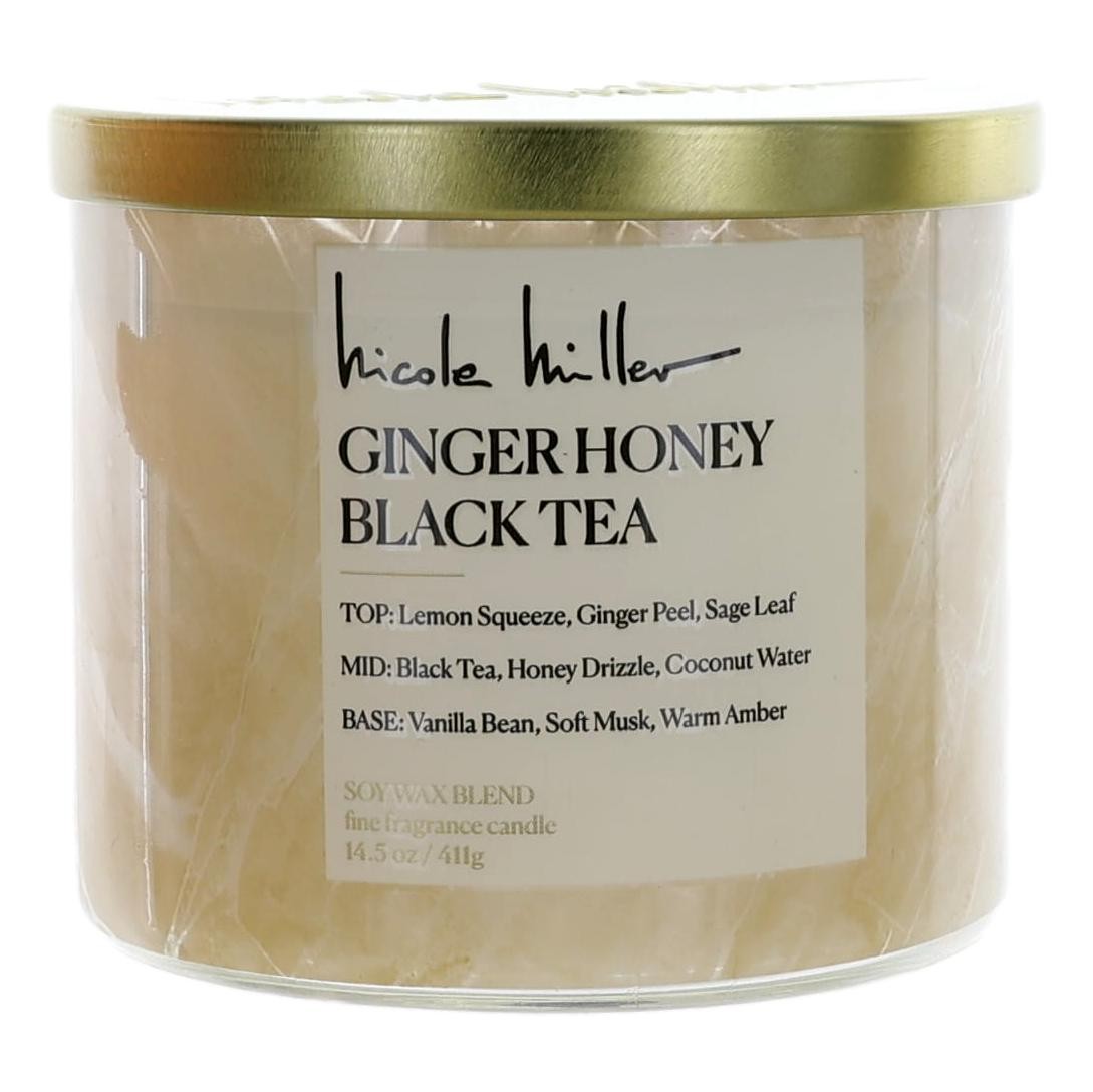 14.5 Oz Soy Wax Blend 3 Wick Candle - Ginger Honey Black Tea