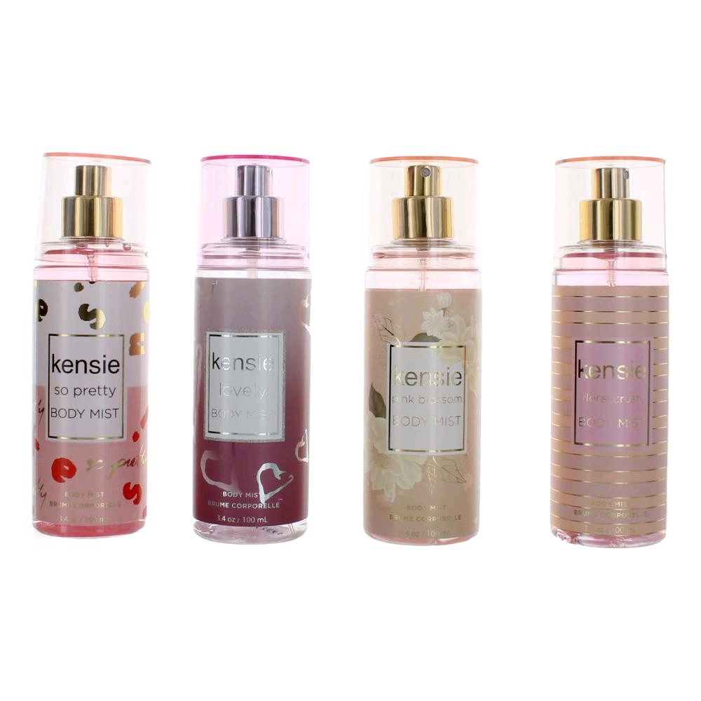 4 Piece Body Mist Variety Gift Set For Women